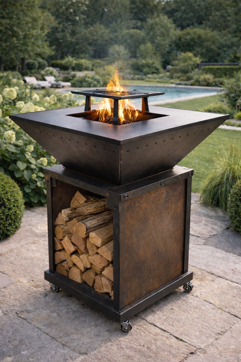 Brasero en kit acier corten